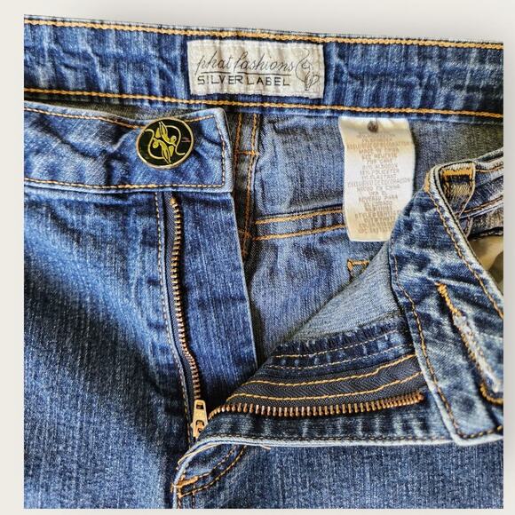 Phat Fashion Silver Label Juniors/Ladies Straight Denim Blue Jeans Sz 15 - Picture 4 of 8